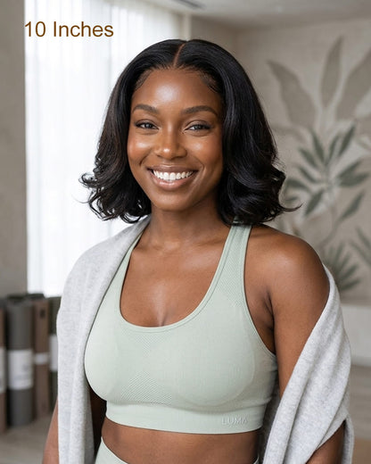 Arabella T-Part Lace Body Wave Bob Wig Natural Black Clip Easy Wear &amp; Go