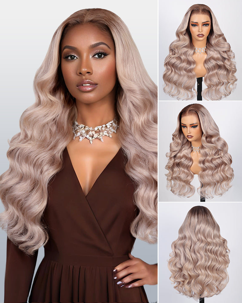 Ash Blonde Ombre Loose Body Wave Wig
