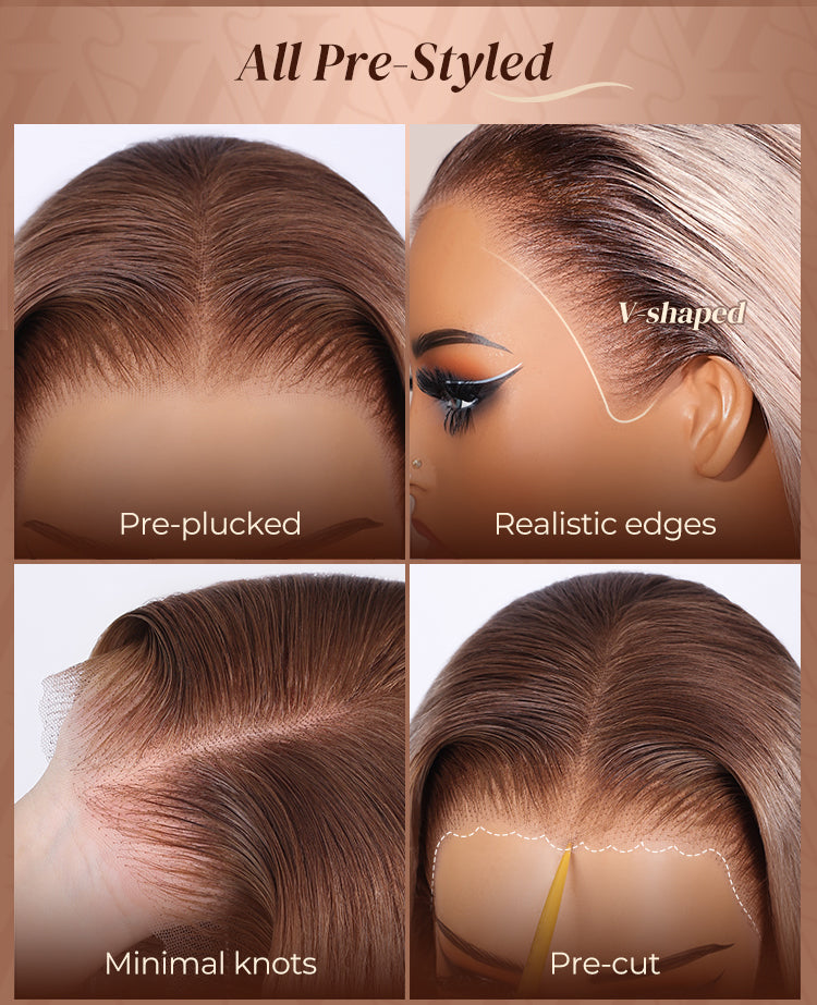 Ash Blonde Ombre Loose Body Wave Wig