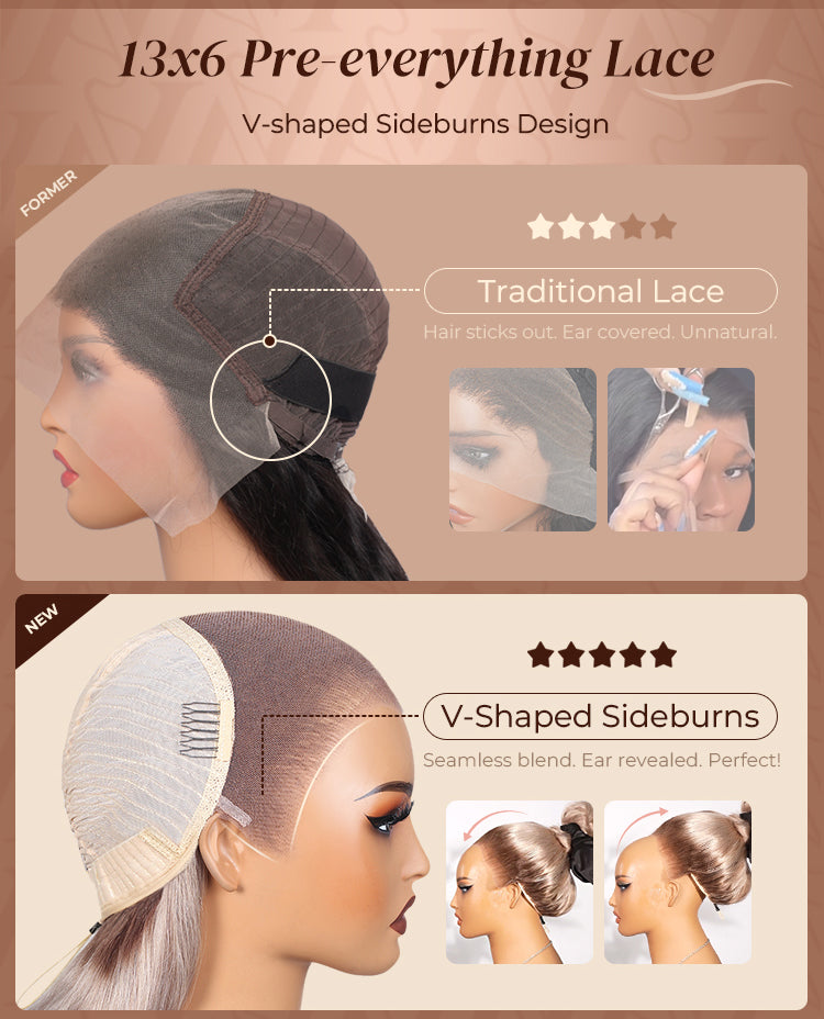 Ash Blonde Ombre Loose Body Wave Wig