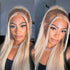 Arabella 13x4 Frontal Lace Blonde Highlight Body Wave/Silky Straight Colored Wig Invisible Knots Realistic Hairline Straight