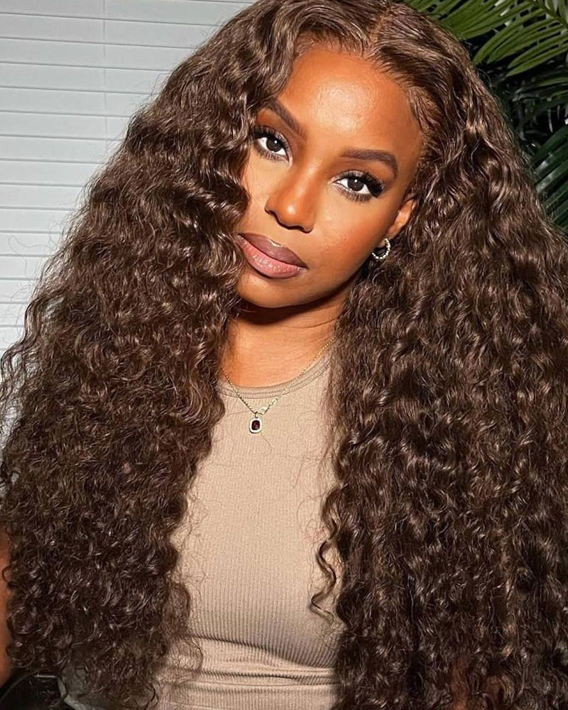 Arabella 12A Jerry Curly with Burmese Curly 3 Bundles Human Hair Weft Chocolate Brown Color Unprocessed Virgin Hair Weave