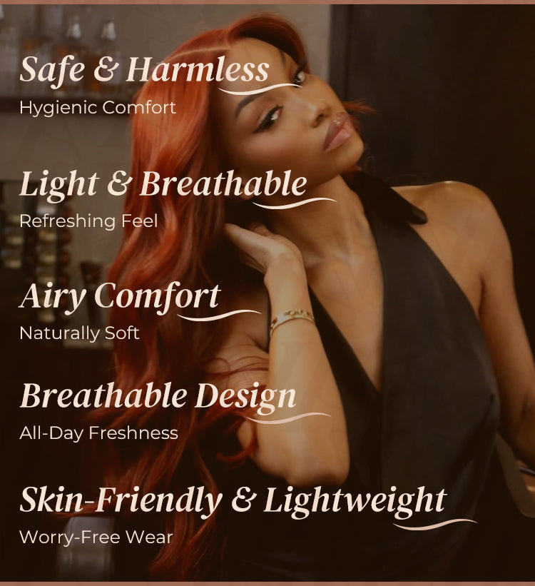 Dark Copper Ginger Glueless Wig