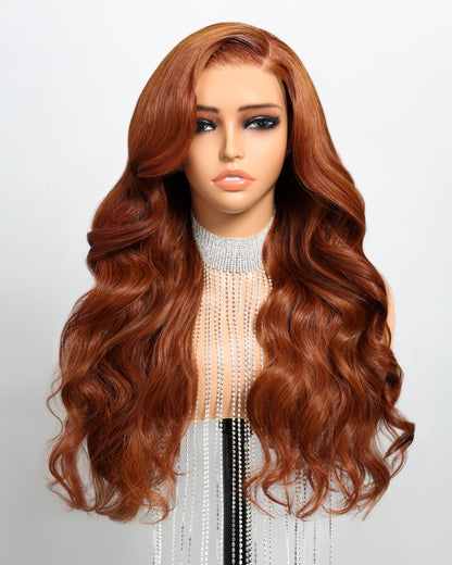 Dark Copper Ginger Glueless Wig 