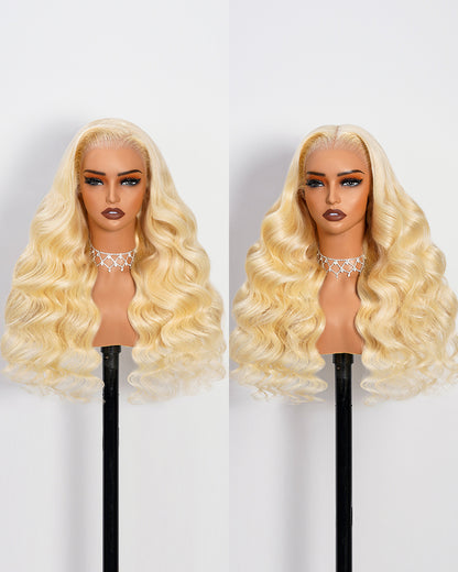 Arabella 13x6 Three-Go™ 613 Blonde Glueless Wig Loose Body Wave With Drawstring 100% Human Hair Wig