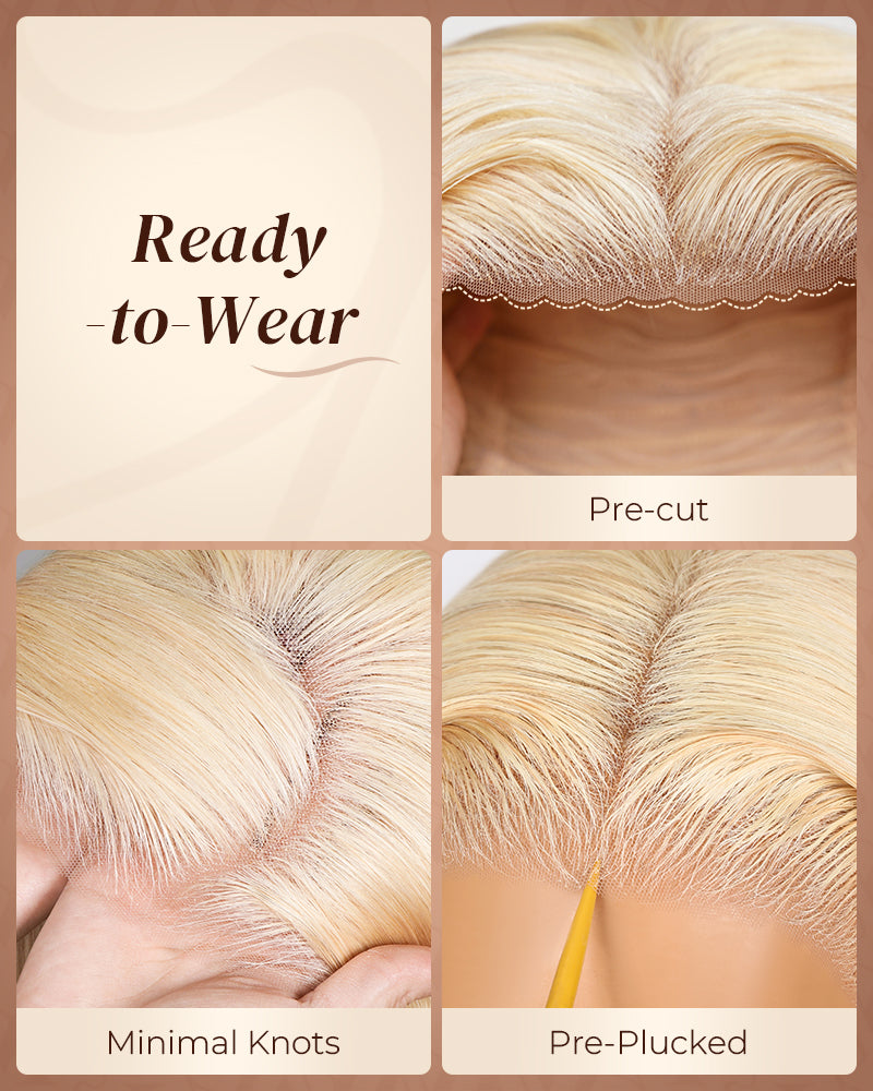 Arabella 13x6 Three-Go™ 613 Blonde Glueless Wig Loose Body Wave With Drawstring 100% Human Hair Wig