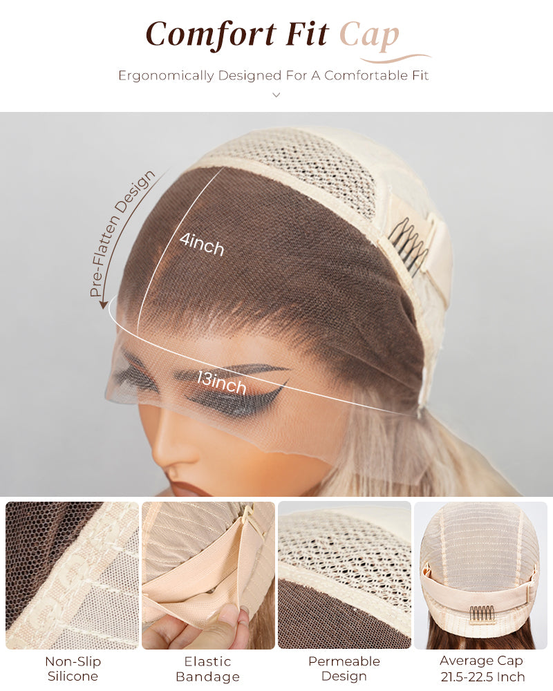 Arabella 13x4 Frontal Lace Ash Blonde Ombre Loose Body Wave Wig Beginner Friendly