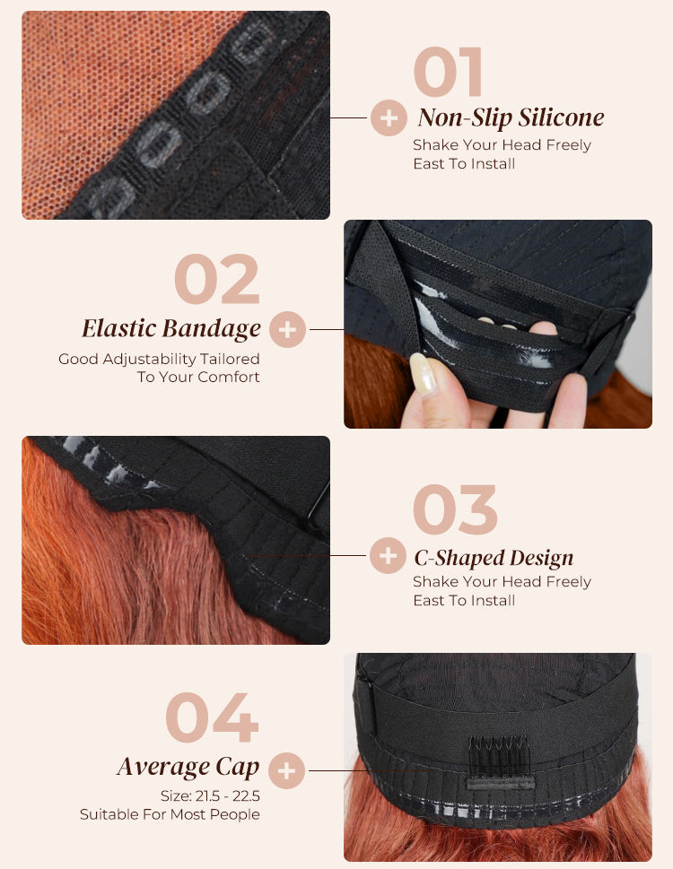 Ginger Brown Wig Cap Design Details