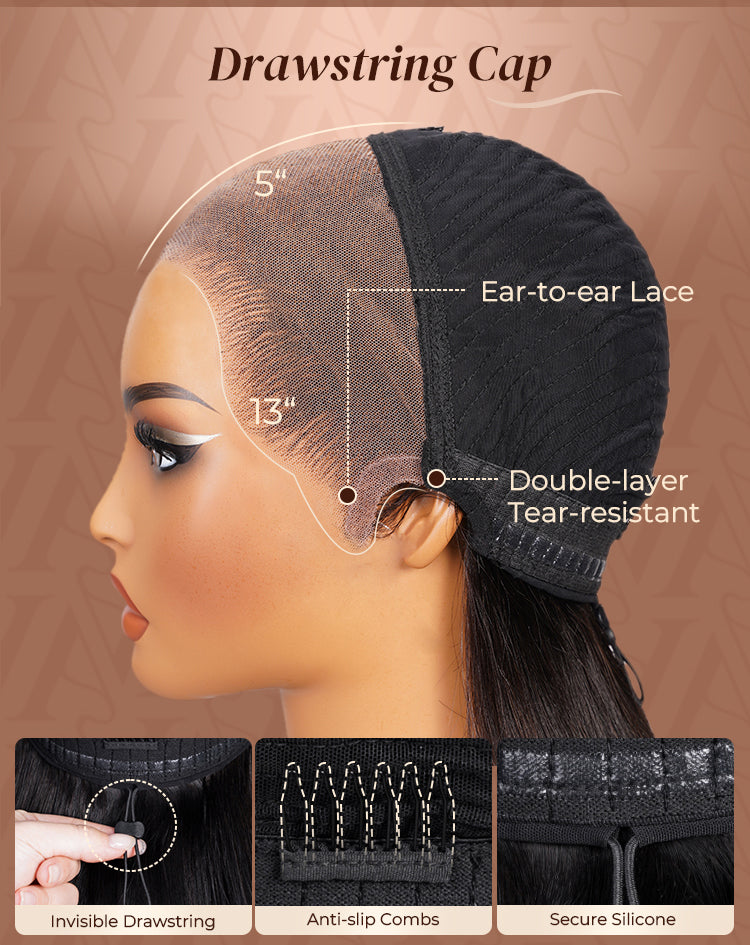 Glueless Black Straight Bob