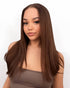【BOGO】Limited Design Dark Brown Colored Straight Glueless 6x5 Pre-Cut Lace Human Hair Wigs 20 (High-Density)