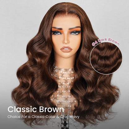 Arabella 6x5 invisible knots Glueless Chocolate Brown Wig Loose Body Wave Wig Pre-cut Lace Beginner Friendly