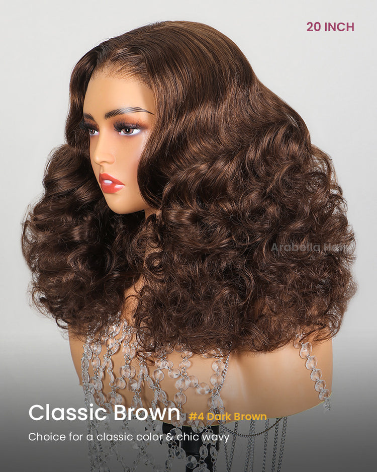 Arabella 6x5/6x6/13x4 Lace Chocolate Brown Wig Body Wave Wig Pre-cut Lace Beginner Friendly