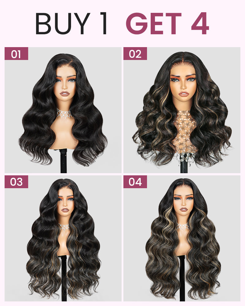 [VIP EXCLUSIVE] ZIP &amp; Mix-All Wigs | Body Wave Natural Black Glueless 6x5 Pre-Cut Lace Wig With Optional Replaceable Tops