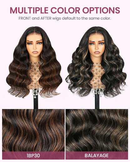[VIP EXCLUSIVE] ZIP &amp; Mix-All Wigs | Body Wave Natural Black Glueless 6x5 Pre-Cut Lace Wig With Optional Replaceable Tops