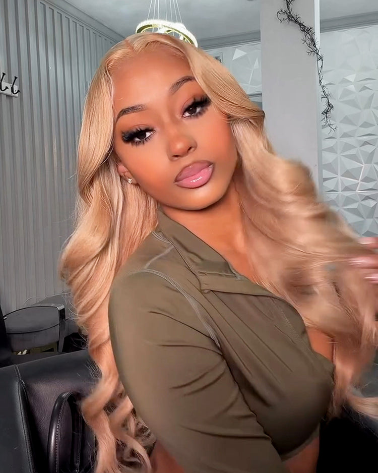 Arabella 13x6 Three-Go™ Milk Tea Brown Glueless Wig Loose Body Wave With Drawstring 100% Human Hair Wig