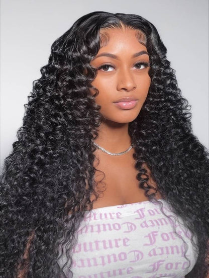 【BOGO】Arabella 13x4 Frontal Lace Deep Wave Wig Natural Black Beginner Friendly