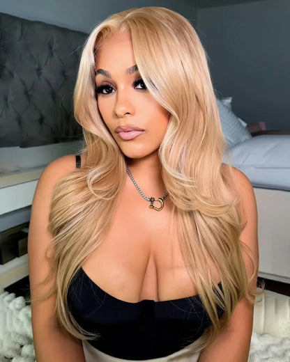 Arabella 13x6 Three-Go™ Milk Tea Brown Glueless Wig Loose Body Wave With Drawstring 100% Human Hair Wig