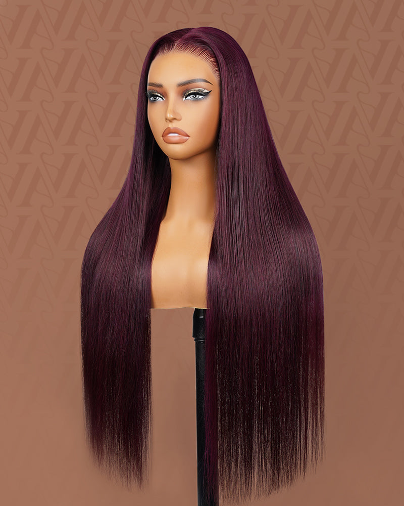 Arabella 13x6 Three-Go™ Dark Plum Glueless Wig Body Wave With Drawstring 100% Human Hair Wig