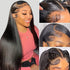 Arabella 【30" Super Sale】 6x5 Invisible Knots Glueless & 13x4 Lace Front Pre-Bleached Knots Natural Black Body Wave/Straight/Curly Human Hair Wig Straight(Hot Sale)