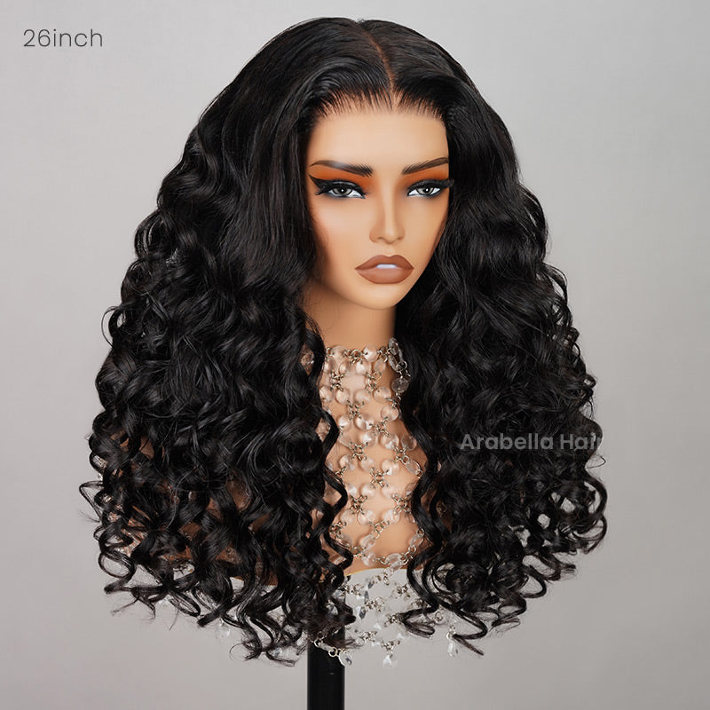 【BOGO】Arabella 13x4 Frontal Lace Deep Wave Wig Natural Black Beginner Friendly