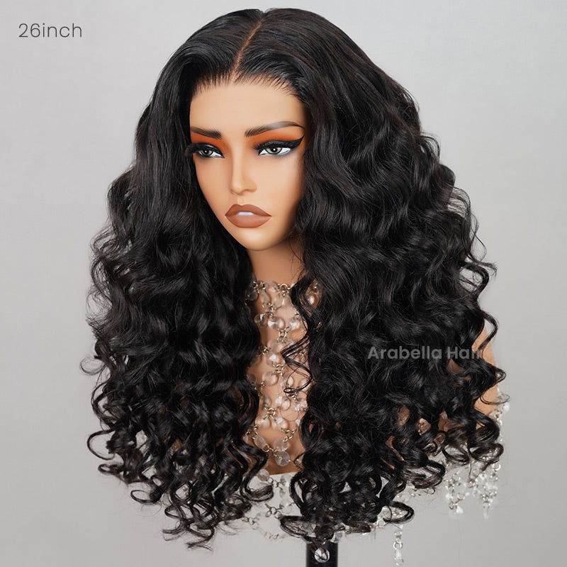 【BOGO】Arabella 13x4 Frontal Lace Deep Wave Wig Natural Black Beginner Friendly