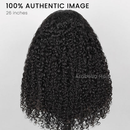 Arabella 6x5 Invisible Knots Glueless Deep Curly Wig Pre-cut Lace Natural Black Beginner Friendly