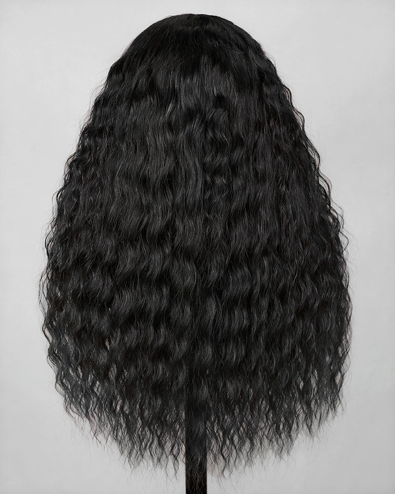 000Arabella 6x5 invisible knots Glueless Bohemian Curl Wig Pre-cut Lace Natural Black Beginner Friendly