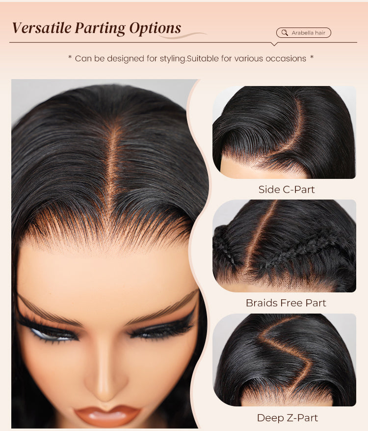 Various Parting Options of Bob Wig