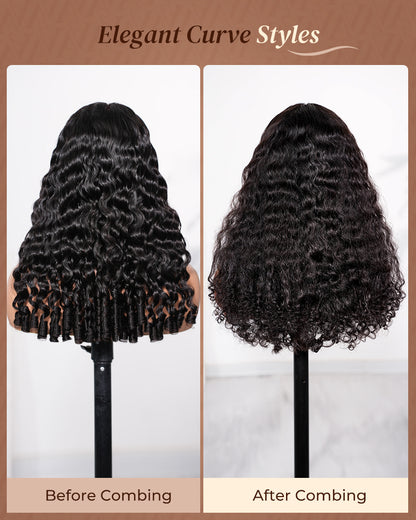 Water Wave With Finger Coil Ends Wig