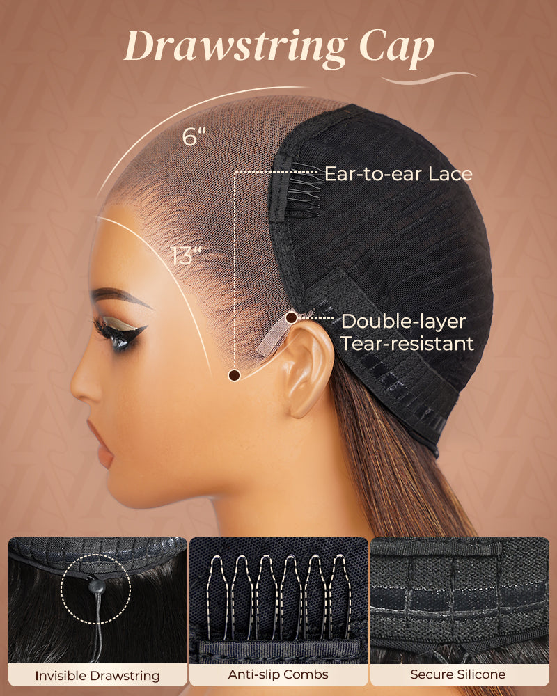 Arabella 13x6 Lace Cinnamo Highlights Wigs Cap