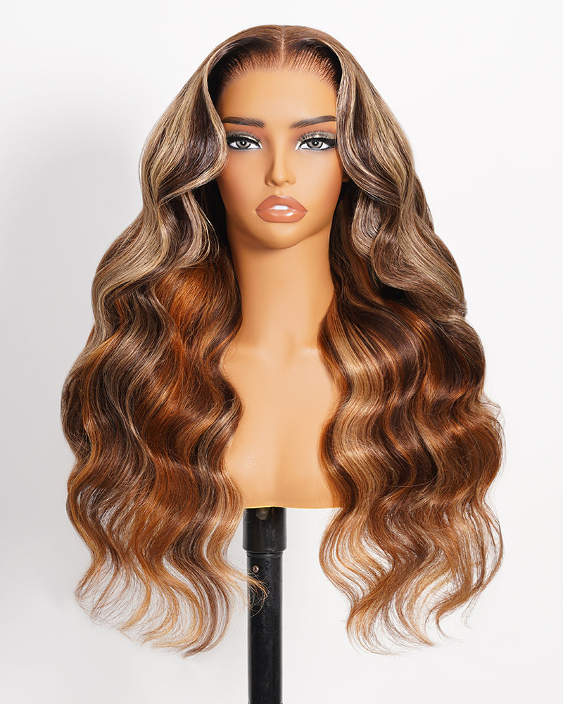 Arabella 13x6 Lace Cinnamo Highlights Wigs