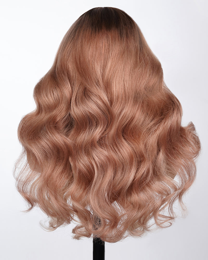 Arabella 13x6 Lace Ombre Strawberry Blonde Wig Back