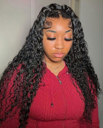 Arabella 360 Lace Water Wave With Braid Style