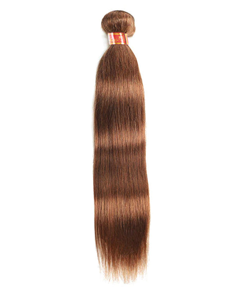 {12A 1Pc} Dark Brown Color Straight Unprocessed Virgin Brazilian 1 Piece 12A Grade Hair Bundle Human Hair Extensions