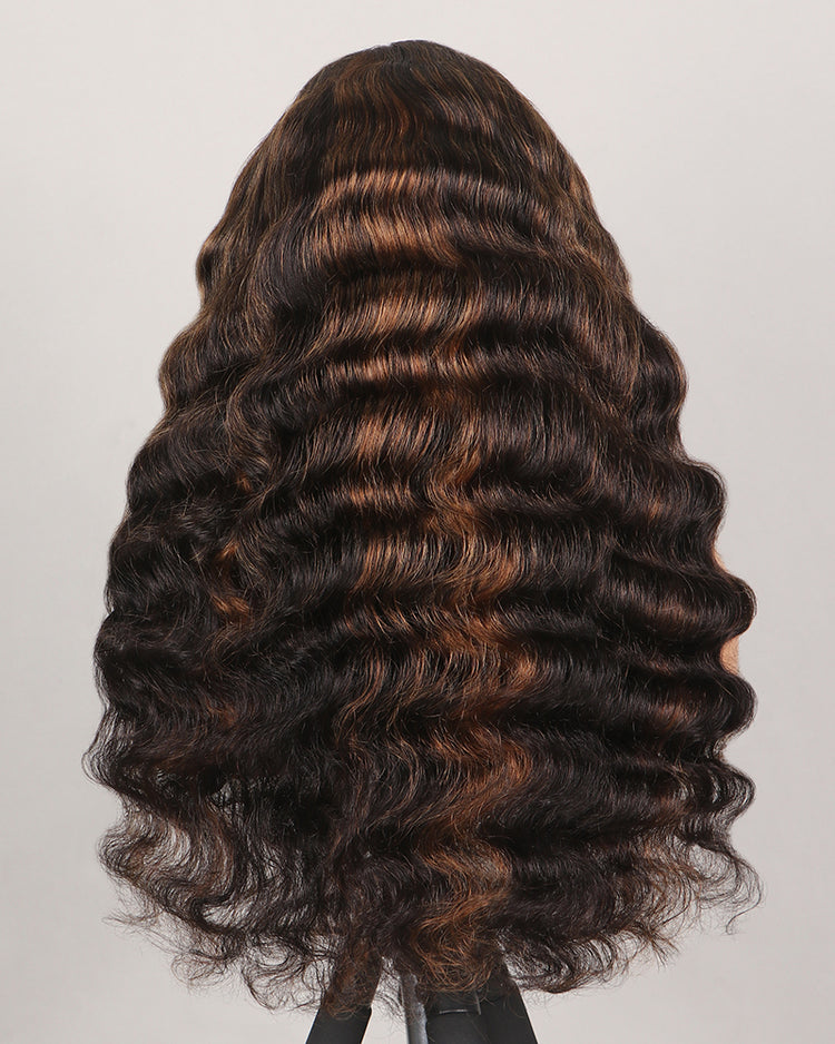 Arabella Highlights Color Natural Loose Wave Wig Back
