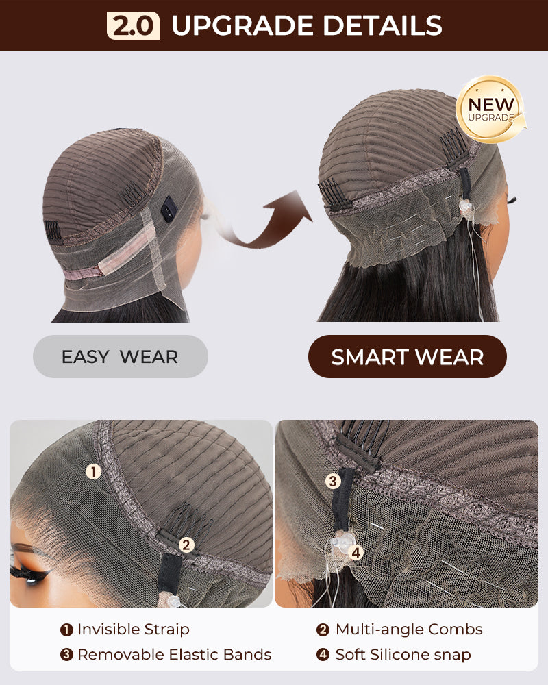 18"=$141 | Arabella 360 Full Lace Glueless Water Wave Wig Invisi Drawstring Natural Black Pull &amp; Go