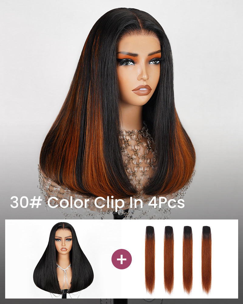 Arabella Clip-IN 4 Pcs Multi-Color Hair Clips For Infinite Styles 