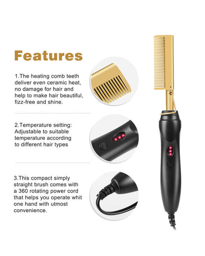 [Free Gift] Arabella Simple Home Wig Care Electric Perm Comb