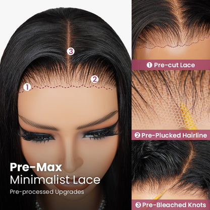 【BOGO】Limited Design Dark Brown Colored Straight Glueless 6x5 Pre-Cut Lace Human Hair Wigs