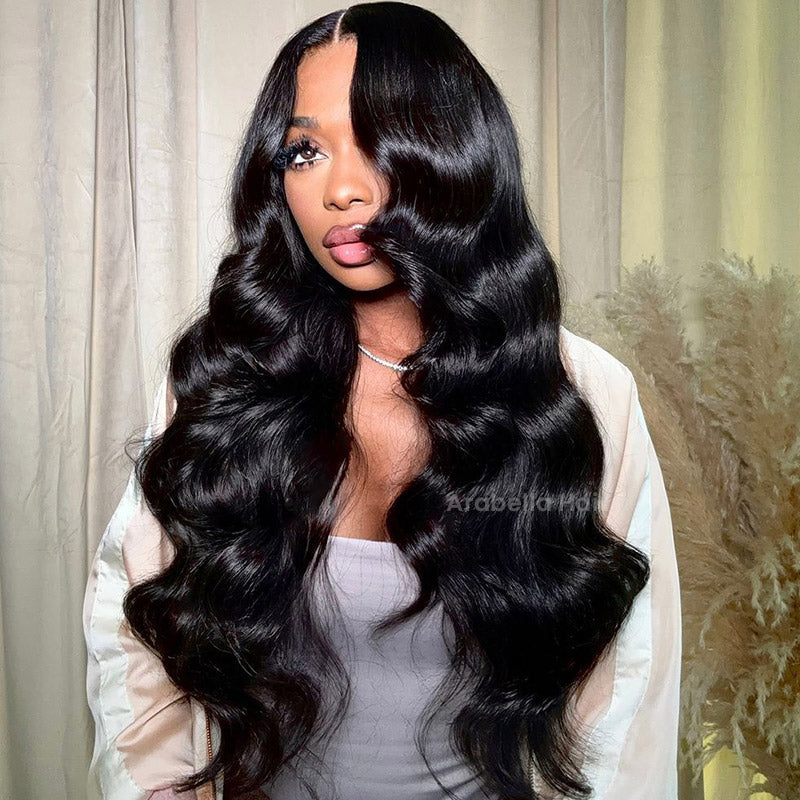Arabella 6x5 invisible knots Glueless Silky Straight Wig Pre-cut Lace Natural Black Beginner Friendly