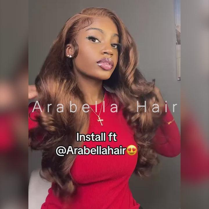 【BOGO】Arabella 6x5 invisible knots Glueless Chocolate Brown Body Wave Wig Pre-cut Lace Beginner Friendly