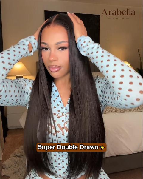 HD lace wig super double drawn 300% density video