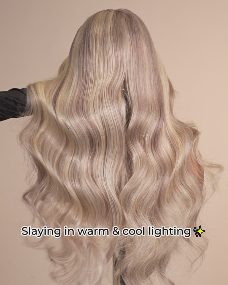 Arabella 13x6 Three-Go™ Blonde Highlight Glueless Wig Loose Body Wave With Drawstring 100% Human Hair Wig
