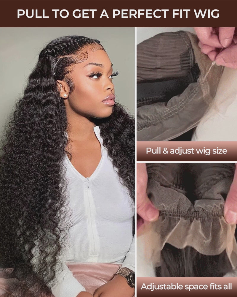 Arabella 360 Lace Water Wave Drawstring Cap