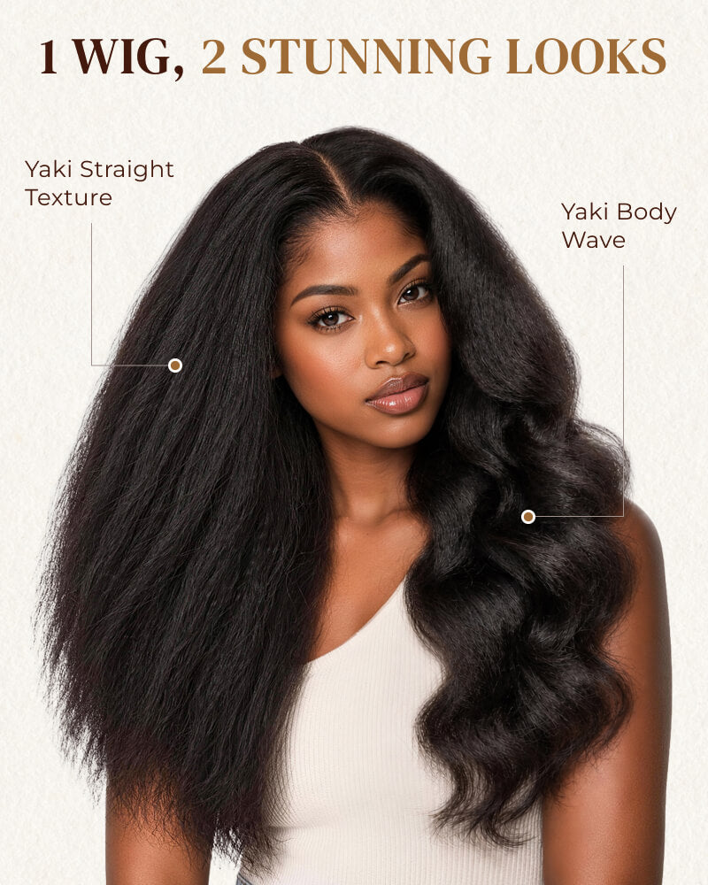 Arabella Zerowear™ Invisible HD Lace Glueless Wig 13x6 Lace Yaki Body Wave 100% Human Hair Natural Black