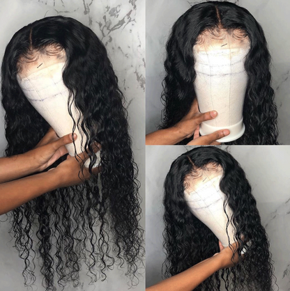 Deep Wave 4*4 Lace Closure Wigs 180% Density Glueless Middle Part Summer Classic Hairstyles Flash-Sale - arabellahair.com