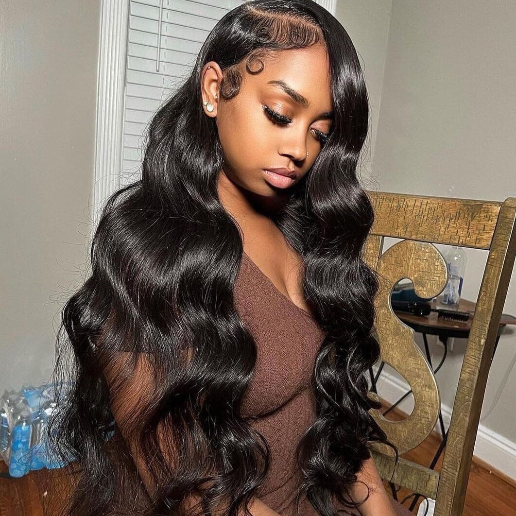 {15A 3Pcs} Body Wave Virgin Human Hair Weave 3 Bundles/pack 15A Grade Natural Black